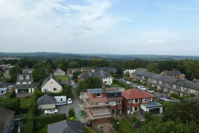 Plantation Terrace seen from the Harlow Hill observatory